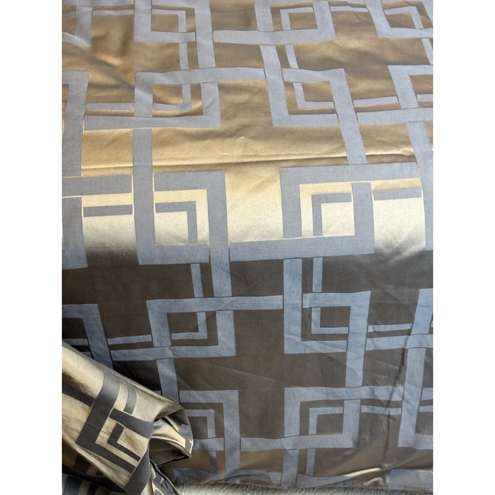 Geometric Greek Key Cut Brown Duvet Cover Queen‎ 88